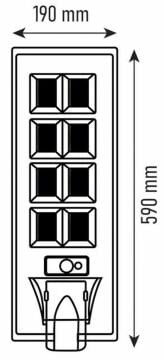 Noas 400W Kumandalı Güneş Enerjili Solar Sokak Armatürü YL73-0410-S