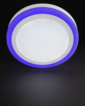Noas 18+6W Sıva Üstü 3 Modlu Yuvarlak Led Panel Mavi + Beyaz Işık YL14-1800-R