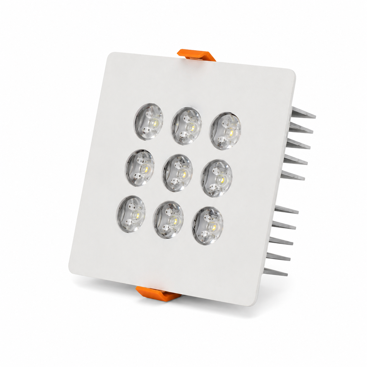 Kare Kuyumcu Led Spot Armatürü 18W 9 Lens Sıva Altı 3000K + 6000K