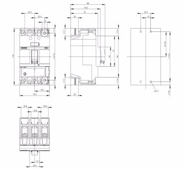Siemens 56-80a 3 Kutuplu Termik Ayarlı Kompakt Güç Şalteri 3VA1180-4EE36-0AA0