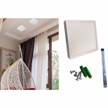 Noas 18W Sıva Üstü Kare Led Panel Beyaz Işık YL15-1800