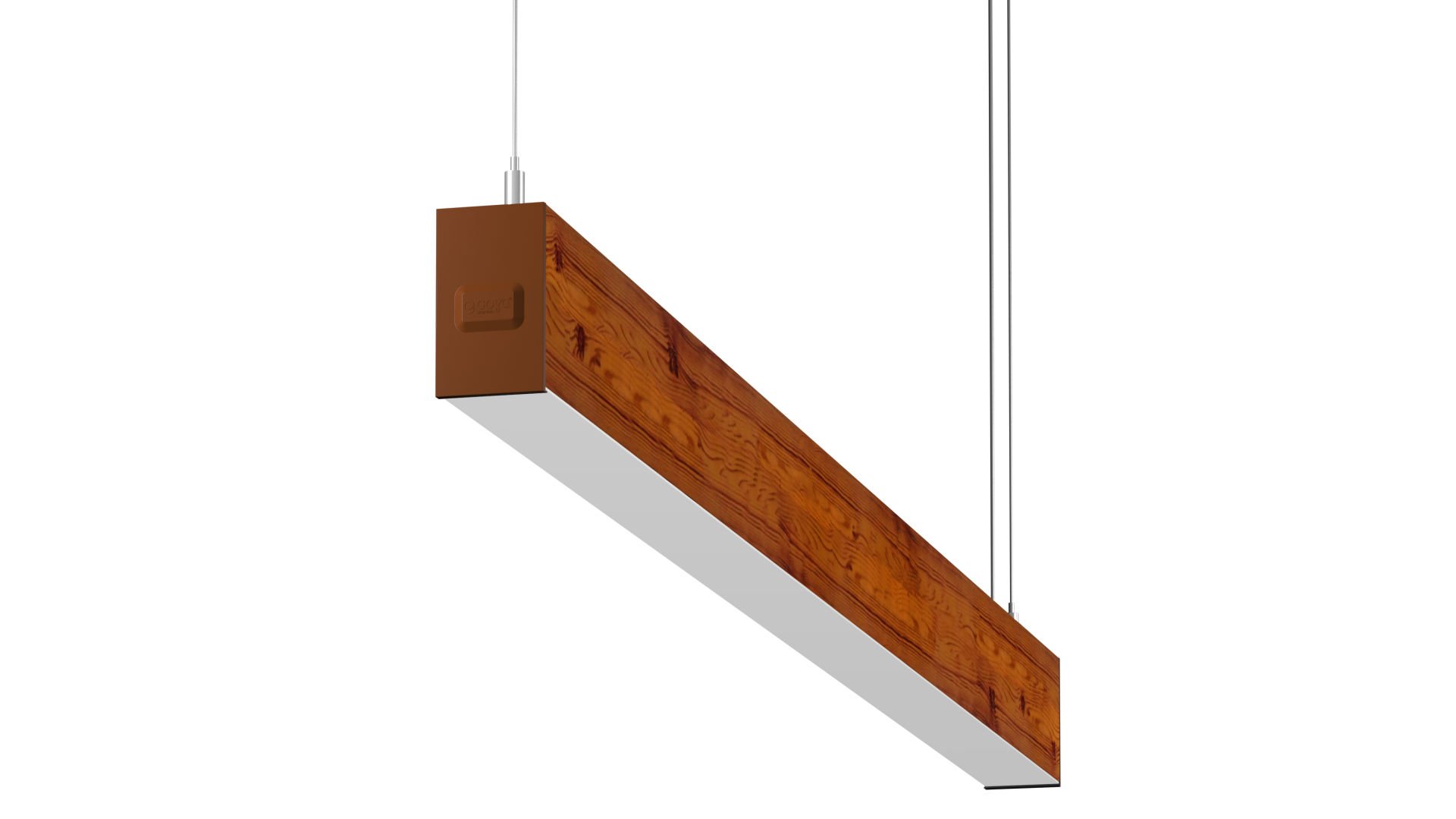 Goya 75 Watt Samsung Ledli Ahşap Görünümlü Dekoratif Sarkıt Linear Armatür 180CM GY 8032-180 3000  K (Gün Işığı) - Koyu Ton Ahşap - Tavaya Montaj