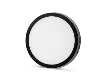 Noas 18W Sıva Üstü Yuvarlak Led Panel Siyah Kasa Beyaz Işık YL14-1800-S