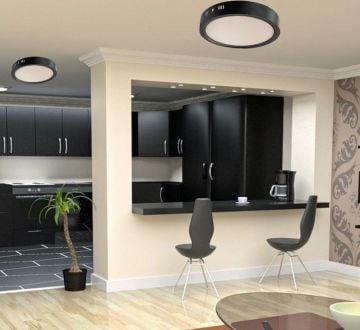 Noas 24W Sıva Üstü Yuvarlak Led Panel Siyah Kasa Günışığı YL14-2411-S