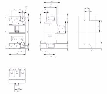 Siemens 250-630a 3 Kutuplu Termik Ayarlı Kompakt Güç Şalteri 3VA2463-4HL32-0AA0