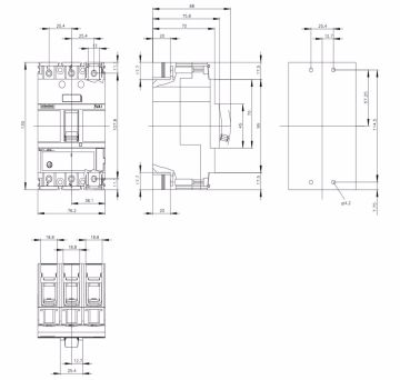 Siemens 88-125a 3 Kutuplu Termik Ayarlı Kompakt Güç Şalteri 3VA1112-5EE36-0AA0
