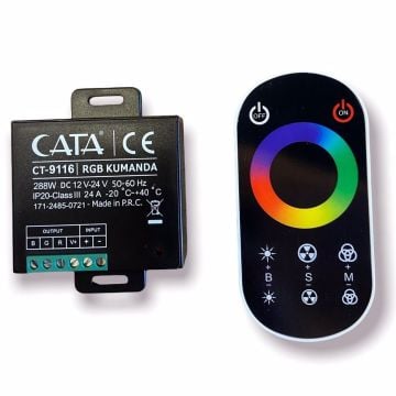 Cata 24 Amper Siyah Rgb Şerit Led Kumanda ct-9116