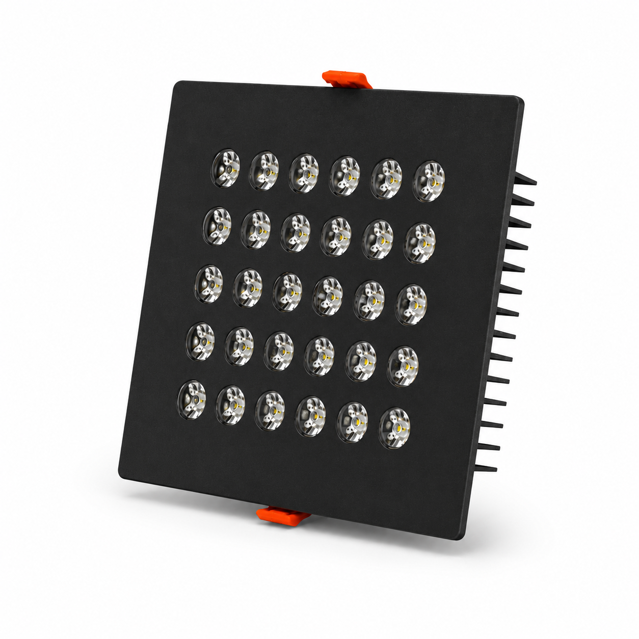 Kare Kuyumcu Led Spot Armatürü 54W 30 Lens Sıva Altı 3000K + 6000K Siyah