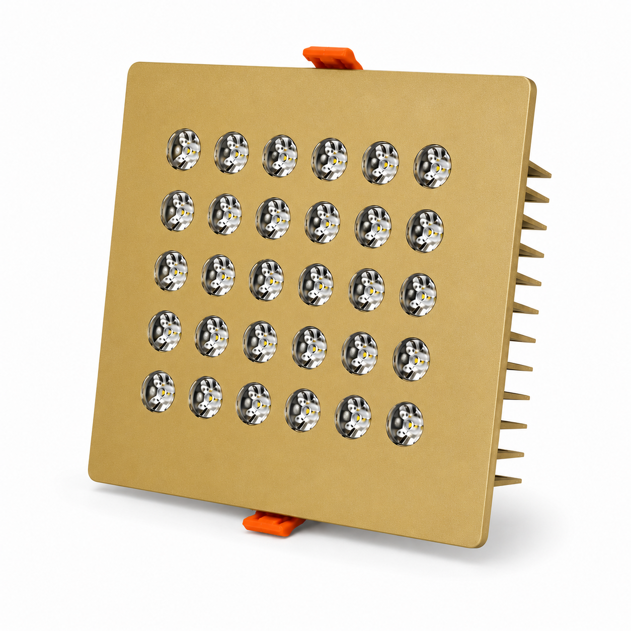 Kare Kuyumcu Led Spot Armatürü 54W 30 Lens Sıva Altı 3000K + 6000K Gold Fırın Boya