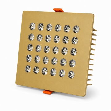 Kare Kuyumcu Led Spot Armatürü 54W 30 Lens Sıva Altı 3000K + 6000K Gold Fırın Boya