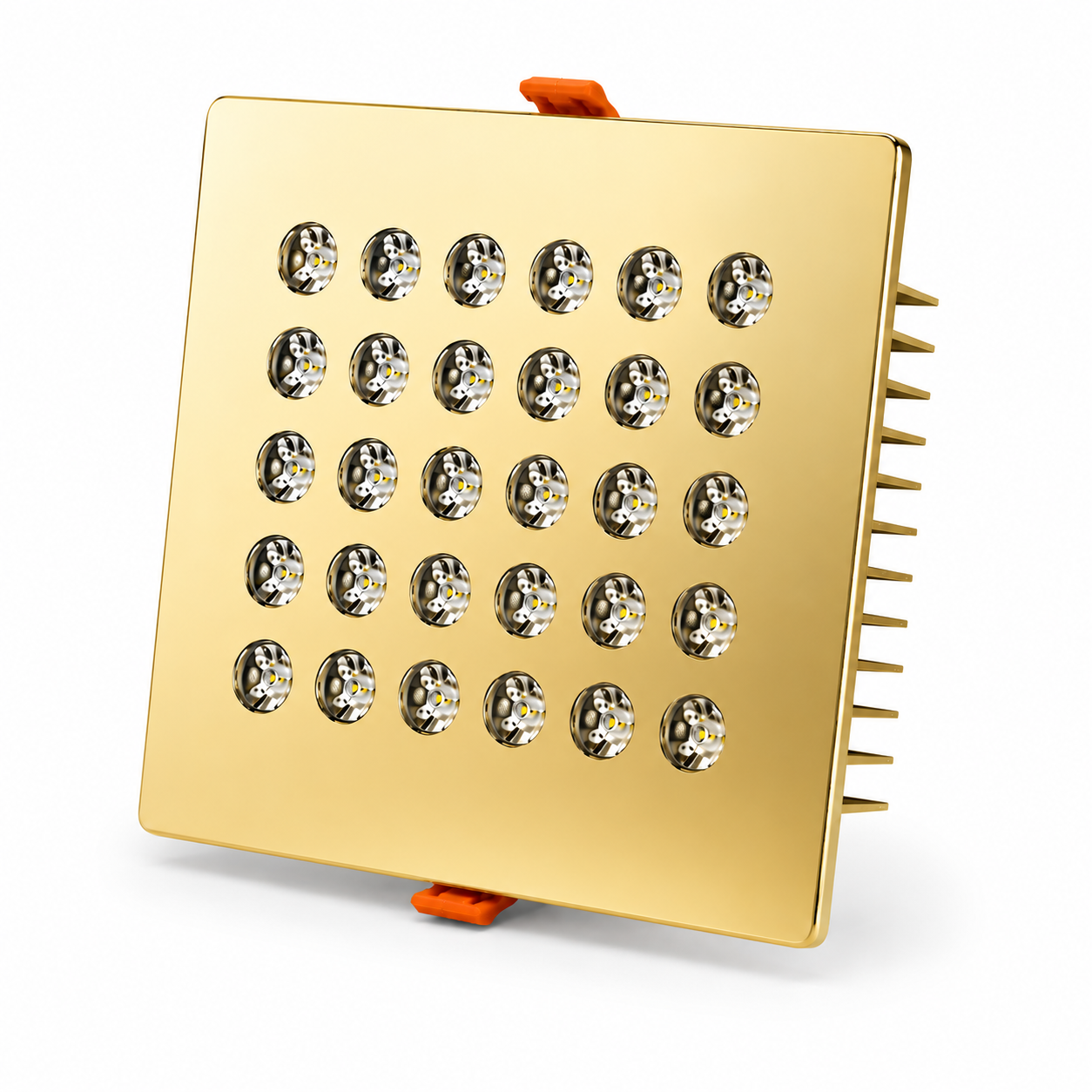 Kare Kuyumcu Led Spot Armatürü 54W 30 Lens Sıva Altı 3000K + 6000K Gold Kaplama