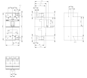 Siemens 320-800a 3 Kutuplu Termik Ayarlı Kompakt Güç Şalteri 3VA2580-5HL32-0AA0
