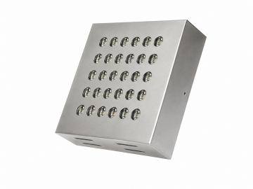 Kare Kuyumcu Led Spot Armatürü 54W 30 Lens Sıva Üstü 3000K + 6000K Krom