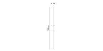 Goya 12W Düz Dekoratif Çift Yönlü Duvar Aplik Armatür 75CM GY 4207