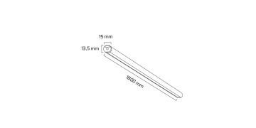 Goya 20 Watt Samsung Ledli Dekoratif Sarkıt Linear Armatür 180CM GY 8012-1 4000K (Natural Işık) - Metalik Gri (Eloksal) - Askısız