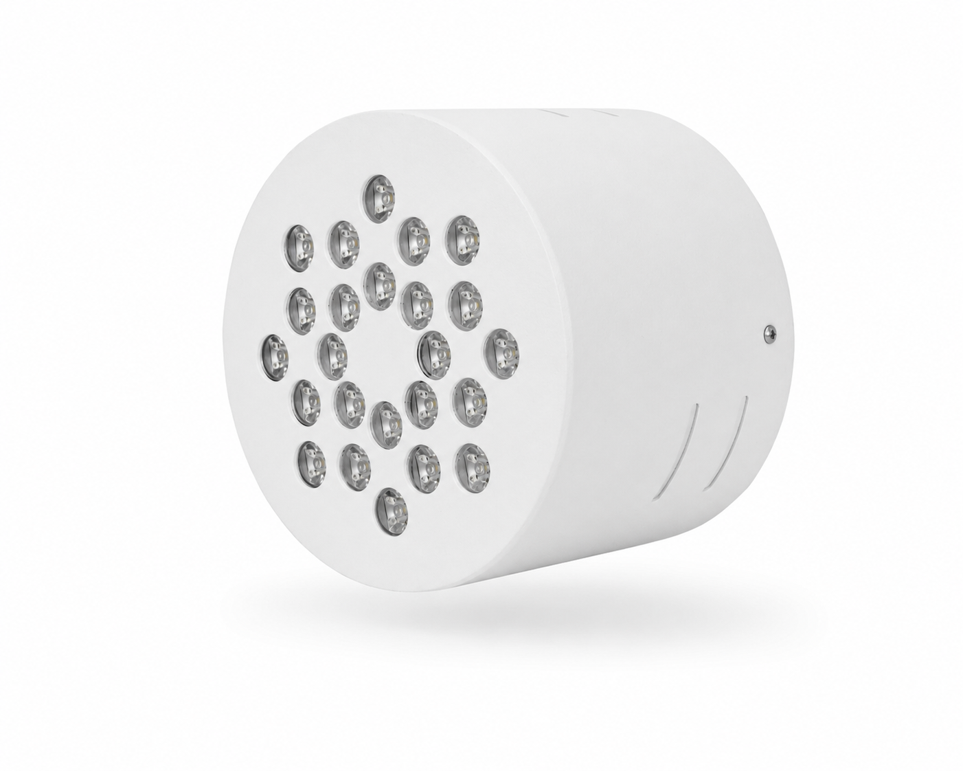 Yuvarlak Kuyumcu Led Spot Armatürü 44W 24 Lens Sıva Üstü 3000K + 6000K