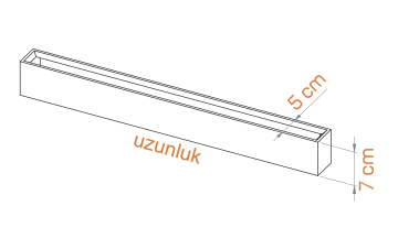 Samsung Led Tridonic Trafolu Sıva Üstü Ahşap Linear Armatür 5x7 Cm Kasa Linear Aydınlatma