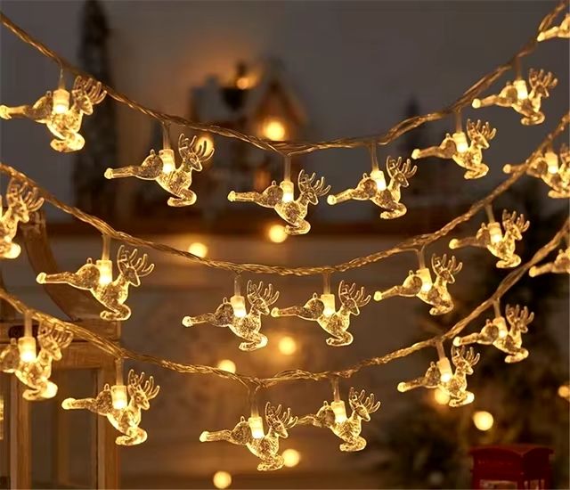 Animasyonlu Geyik Set Led Yılbaşı Perde Süsü 60-90 Cm 3 Metre Geyik Yılbaşı Süsü SNC-707