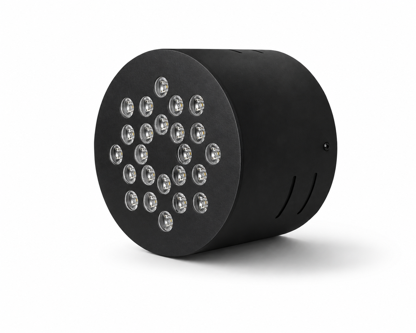 Yuvarlak Kuyumcu Led Spot Armatürü 44W 24 Lens Sıva Üstü 3000K + 6000K Siyah
