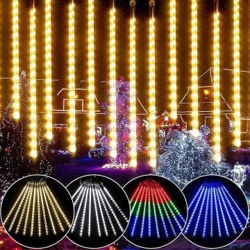 Dijital Meteor Animasyonlu Renkli Led Yılbaşı Ağaç Süsü 3 Metre Noel Meteor Animasyonlu Yılbaşı Süsü SNC-711