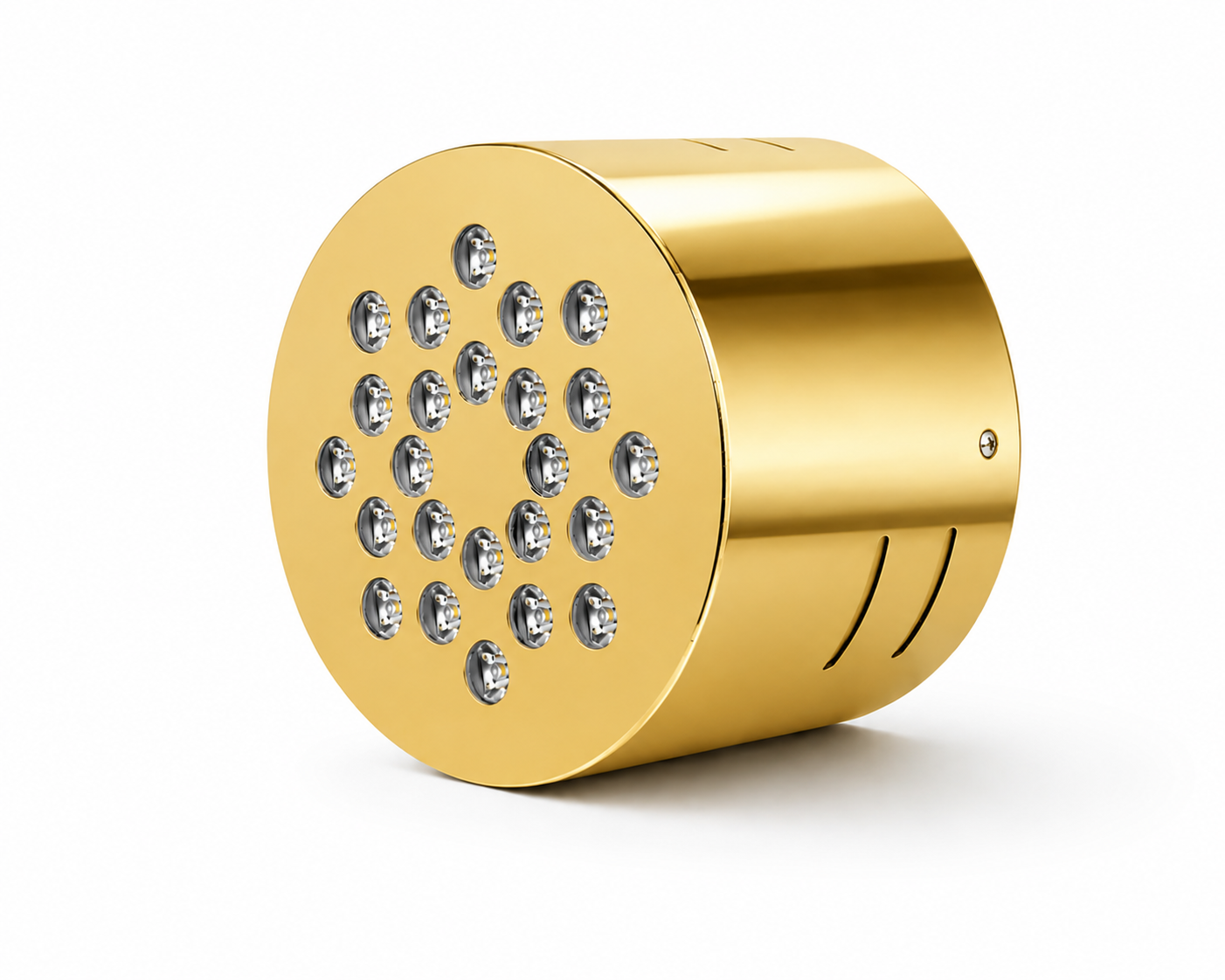Yuvarlak Kuyumcu Led Spot Armatürü 44W 24 Lens Sıva Üstü 3000K + 6000K Gold Kaplama