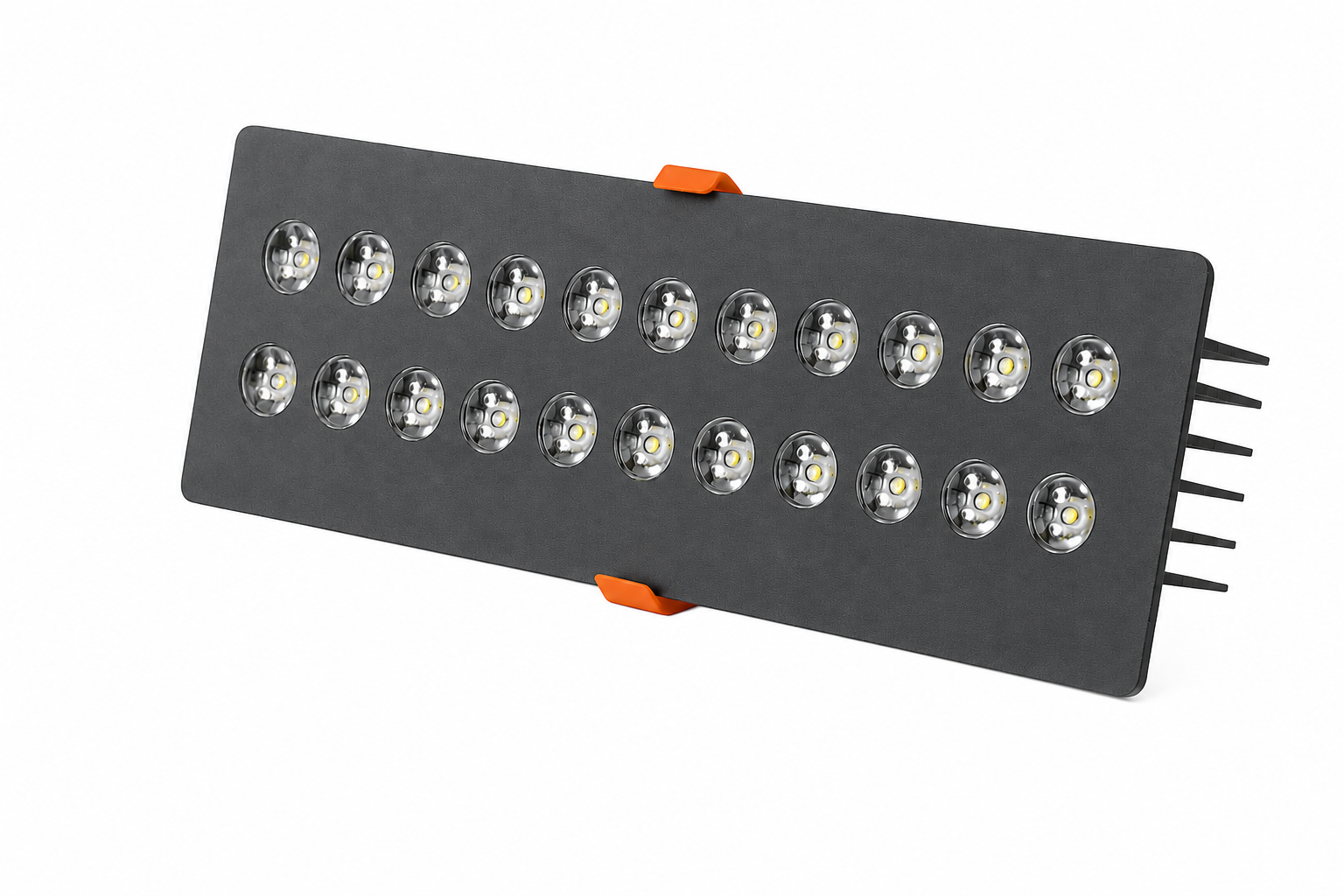 Dikdörtgen Kuyumcu Led Spot Armatürü 32W 18 Lens Sıva Altı 3000K + 6000K Antrasit