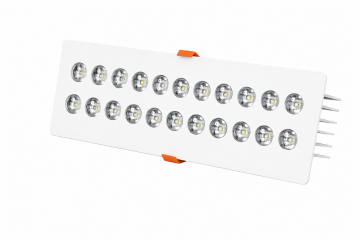 Dikdörtgen Kuyumcu Led Spot Armatürü 32W 18 Lens Sıva Altı 3000K + 6000K Beyaz