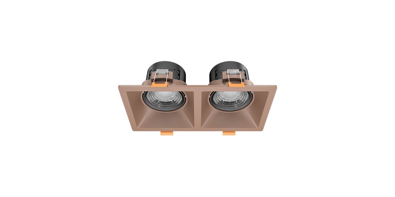 Goya 2x8 Watt İkili Kare Dimlenebilir Samsung Ledli Spot Armatür GY 1737-8 4000K (Natural Işık) - Siyah - Rose - Dimsiz