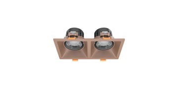 Goya 2x8 Watt İkili Kare Dimlenebilir Samsung Ledli Spot Armatür GY 1737-8 4000K (Natural Işık) - Siyah - Rose - Dimsiz