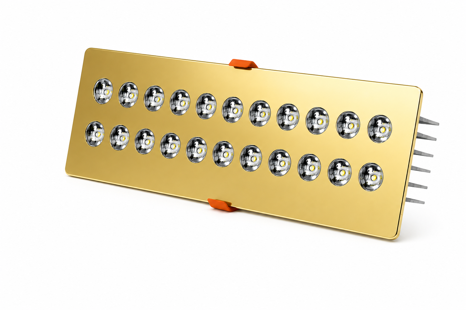 Dikdörtgen Kuyumcu Led Spot Armatürü 32W 18 Lens Sıva Altı 3000K + 6000K Gold Kaplama