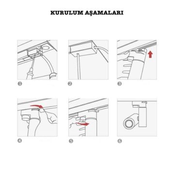Cata Babil Ledli 30W Ray Spot Armatür Siyah Kasa ct-5334