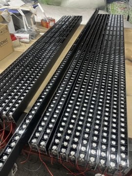 Tam Mercekli Led Linear Aydınlatma 119Cm Samsung Led Sıva Üstü Lineer Armatür 3x4 Cm Kasa