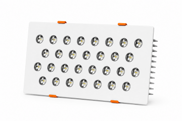 Dikdörtgen Kuyumcu Led Spot Armatürü 50W 28 Lens Sıva Altı 3000K + 6000K