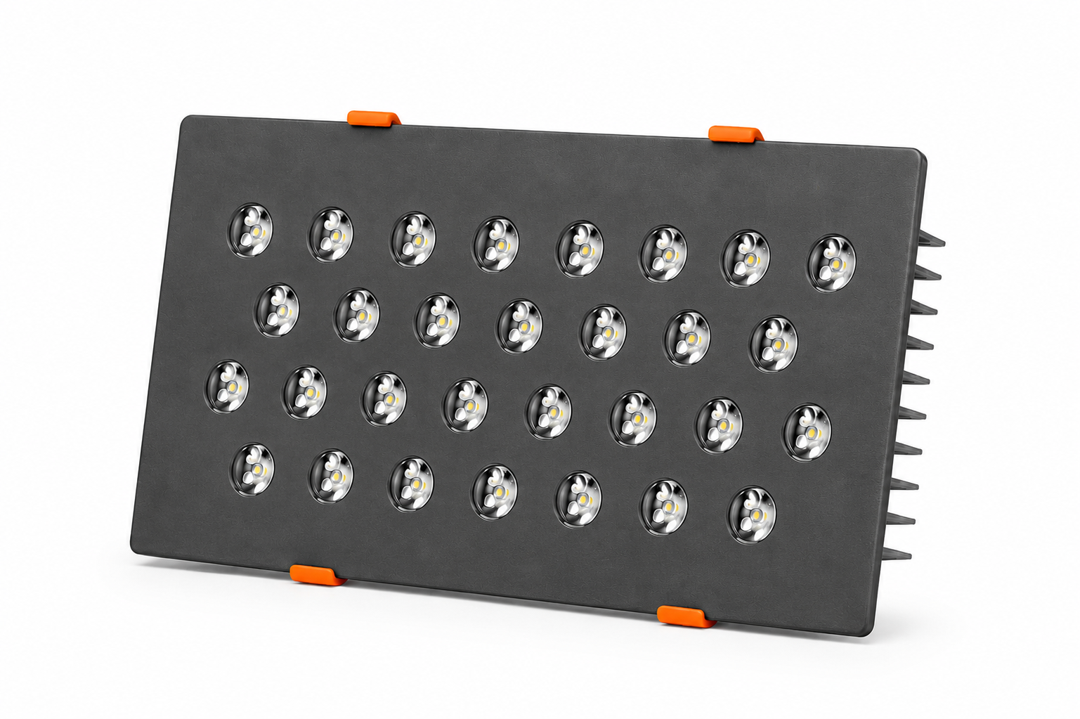 Dikdörtgen Kuyumcu Led Spot Armatürü 50W 28 Lens Sıva Altı 3000K + 6000K Antrasit