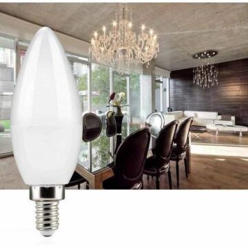Noas 7W E14 Duylu Buji Led Ampül Beyaz Işık YL96-0701-B