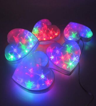 Sarkıt Animasyonlu Renkli Kalp Led Yılbaşı Ağaç Süsü 1 Metre Noel Kalp Animasyonlu Yılbaşı Süsü SNC-714