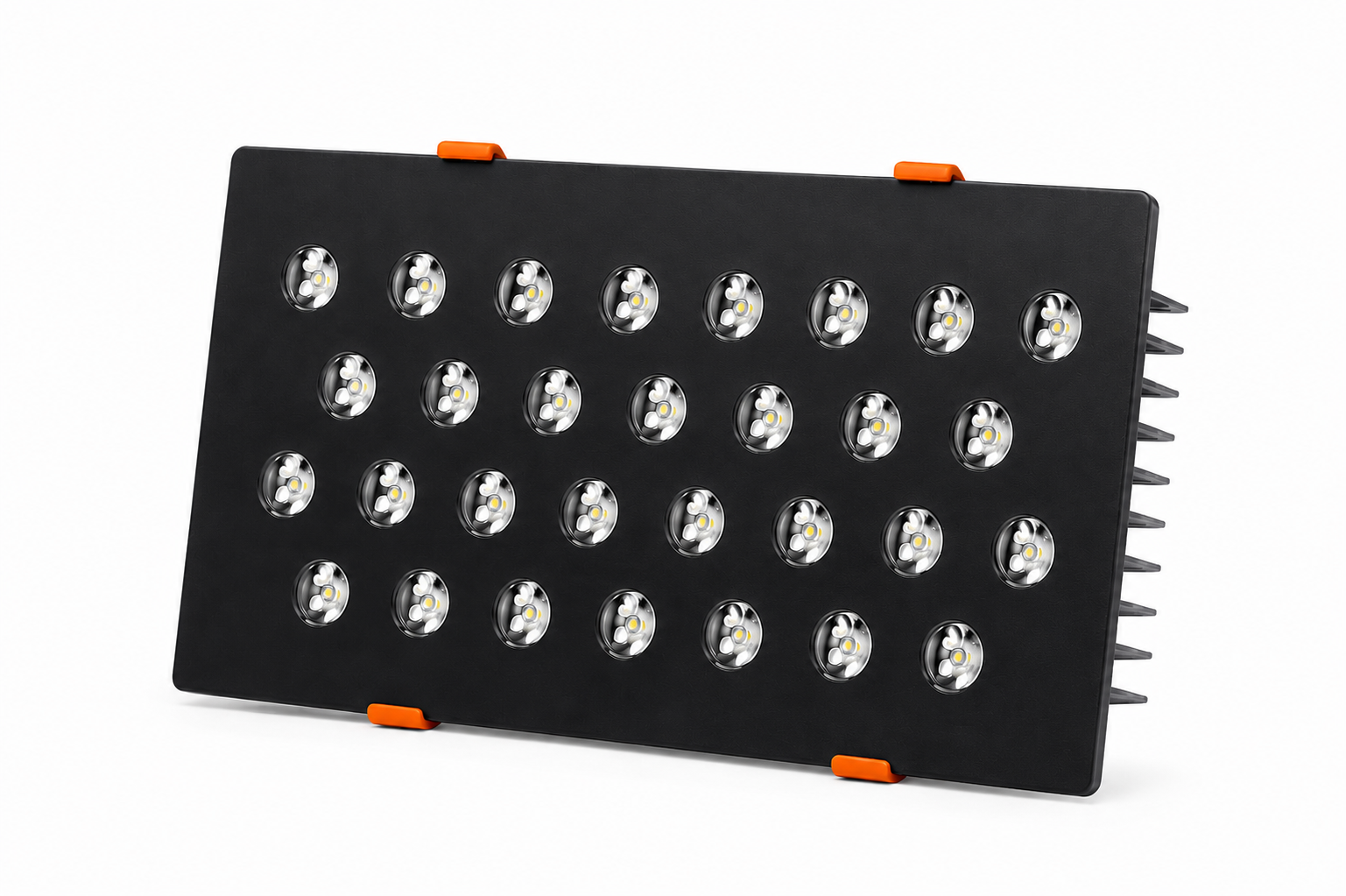 Dikdörtgen Kuyumcu Led Spot Armatürü 50W 28 Lens Sıva Altı 3000K + 6000K Siyah