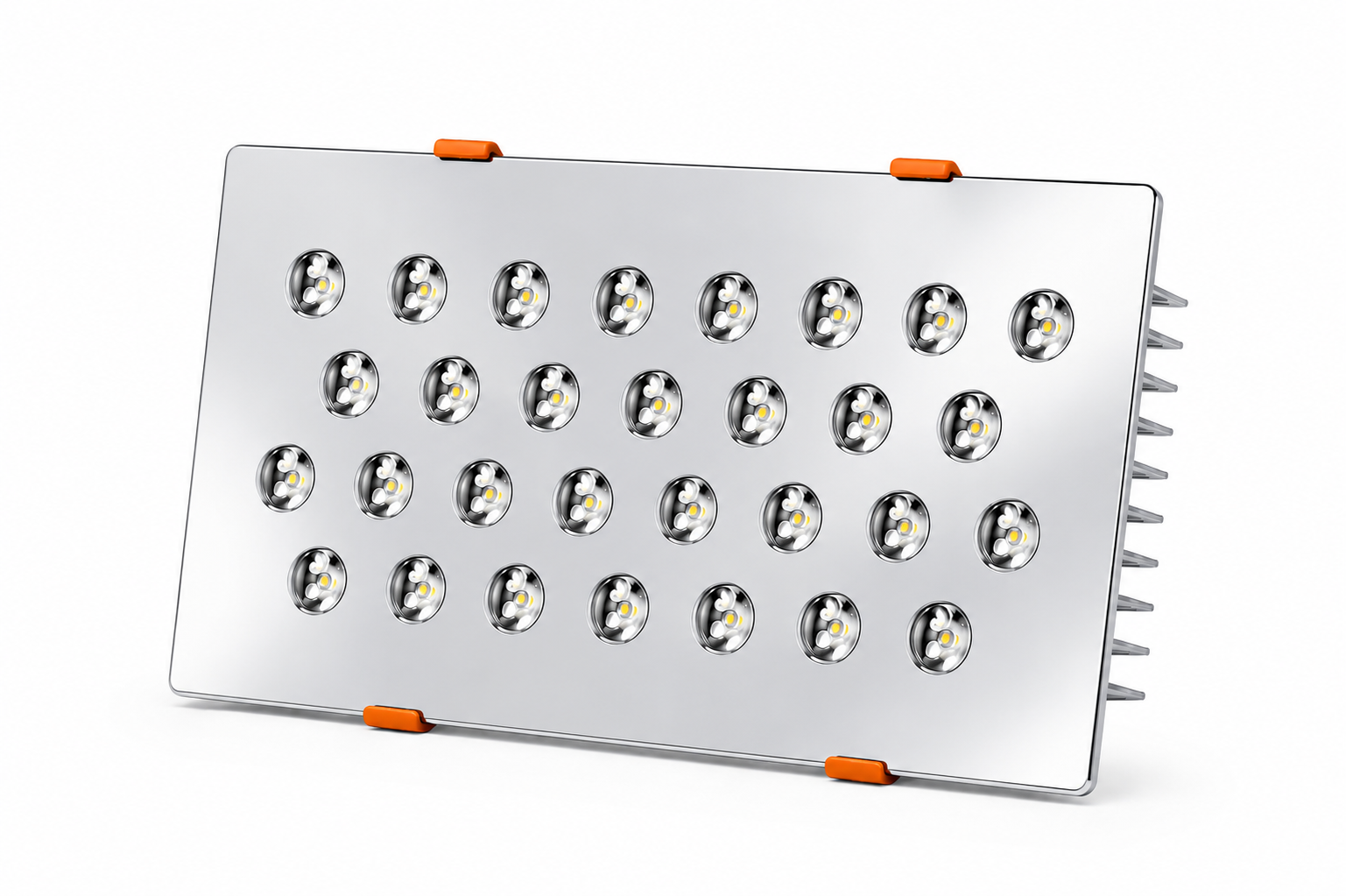 Dikdörtgen Kuyumcu Led Spot Armatürü 50W 28 Lens Sıva Altı 3000K + 6000K Krom
