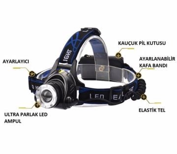 Cata Şarj Edilebilir Poyraz Led Kafa Feneri CT-9123