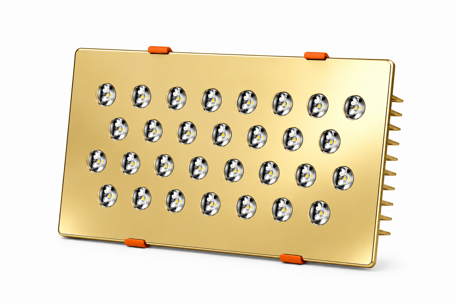 Dikdörtgen Kuyumcu Led Spot Armatürü 50W 28 Lens Sıva Altı 3000K + 6000K Gold Kaplama