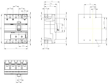 Siemens 175-250a 4 Kutuplu Termik Ayarlı Kompakt Güç Şalteri 3VA1225-5EF42-0AA0