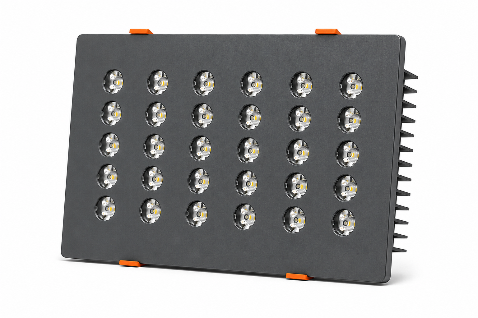 Dikdörtgen Kuyumcu Led Spot Armatürü 54W 30 Lens Sıva Altı 3000K + 6000K Antrasit