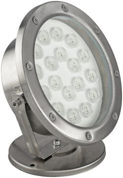 Led Havuz ve Fıskiye Aydınlatma Spot Armatürü 18 Watt 24 Volt Metal Kasa