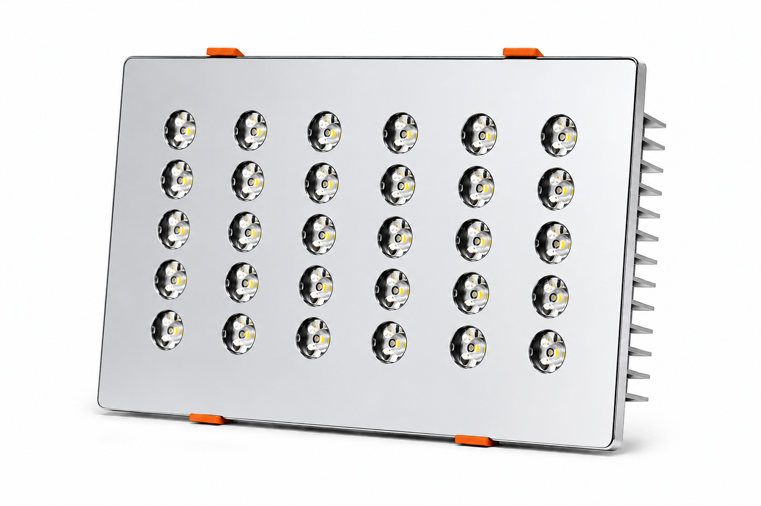Dikdörtgen Kuyumcu Led Spot Armatürü 54W 30 Lens Sıva Altı 3000K + 6000K Krom