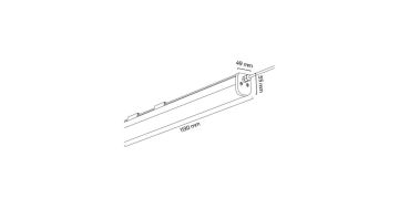 Goya 52 Watt Led Etanj Aydınlatma Armatürü 113 Cm GY 4316-52