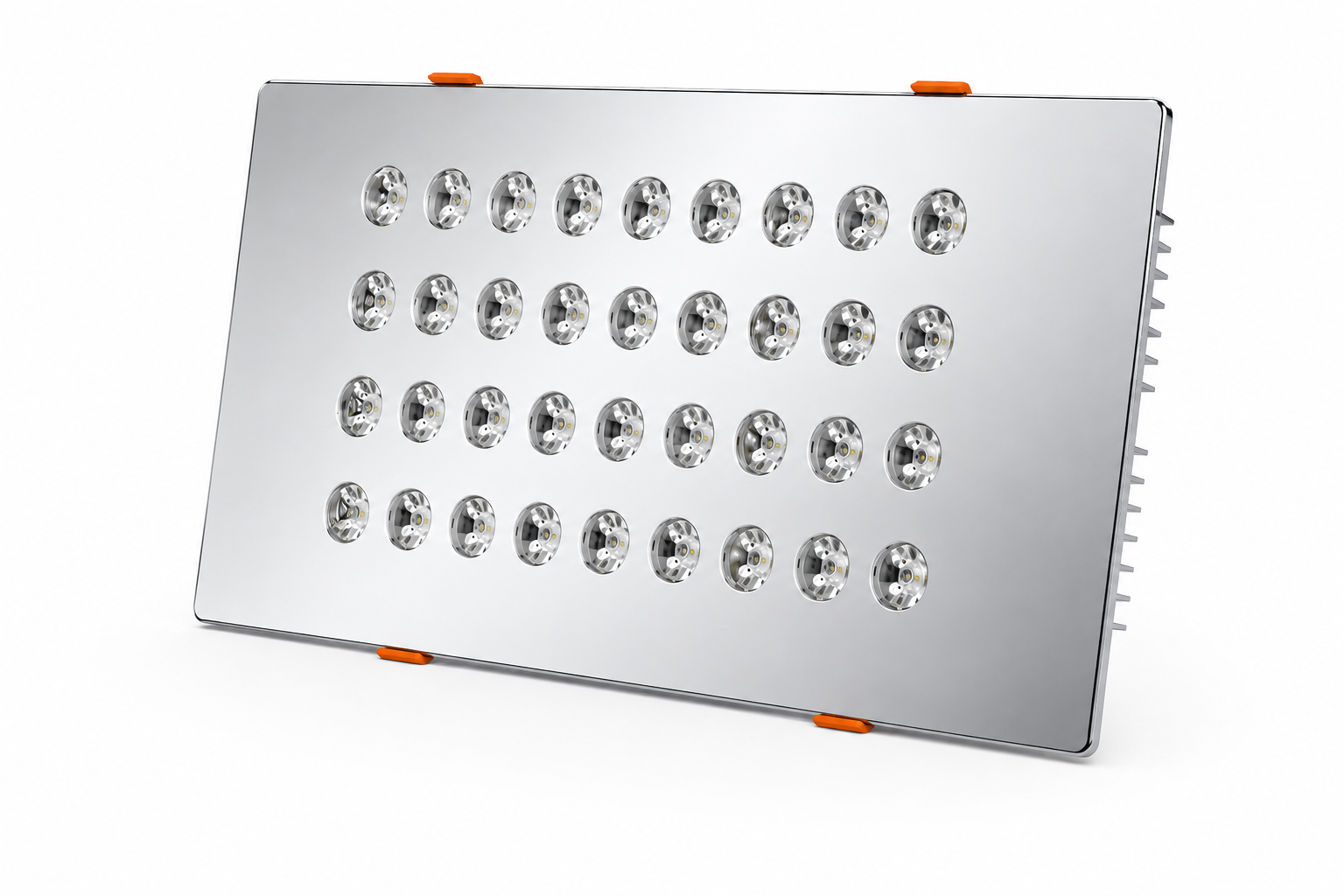 Dikdörtgen Kuyumcu Led Spot Armatürü 65W 36 Lens Sıva Altı 3000K + 6000K Krom