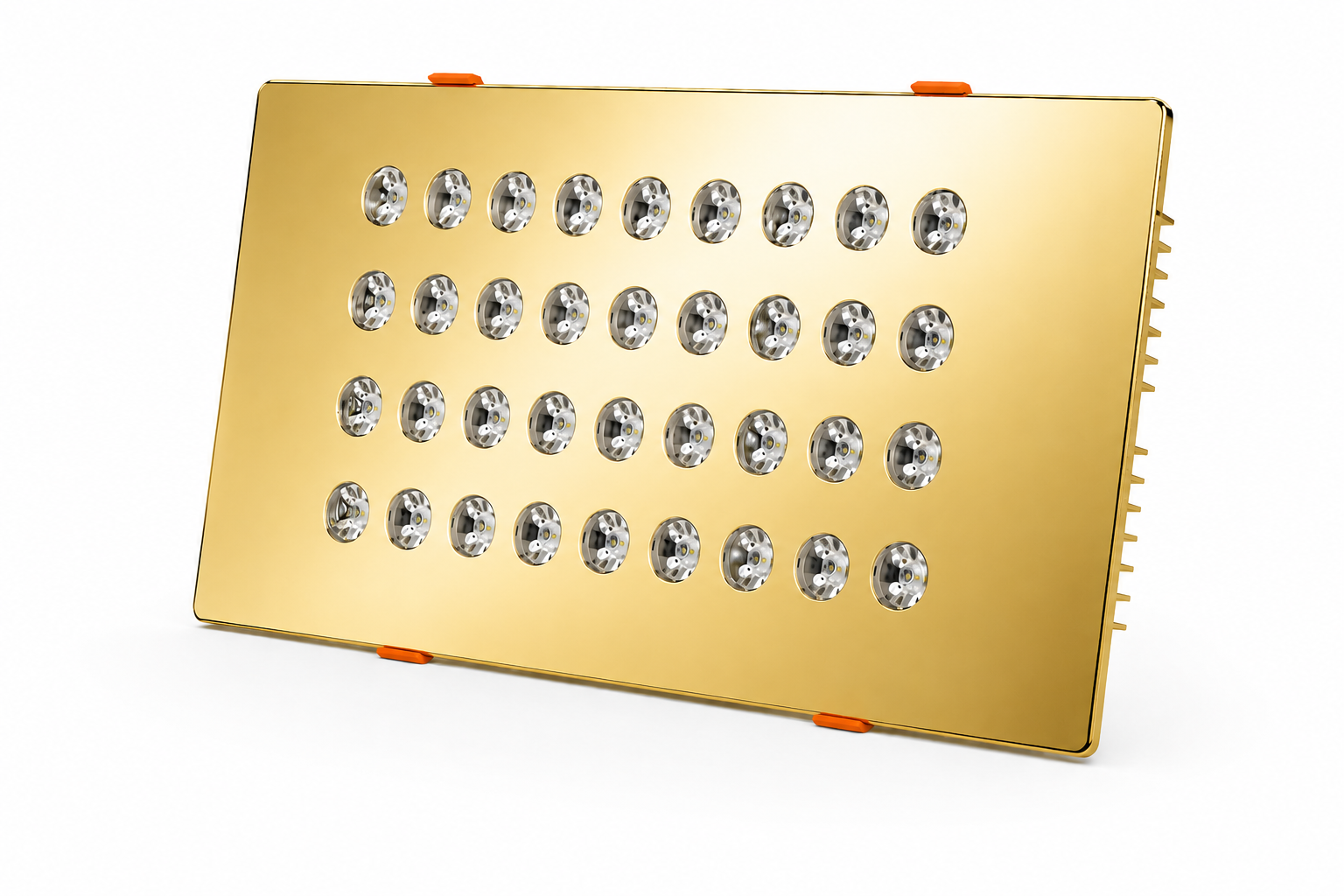 Dikdörtgen Kuyumcu Led Spot Armatürü 65W 36 Lens Sıva Altı 3000K + 6000K Gold Kaplama