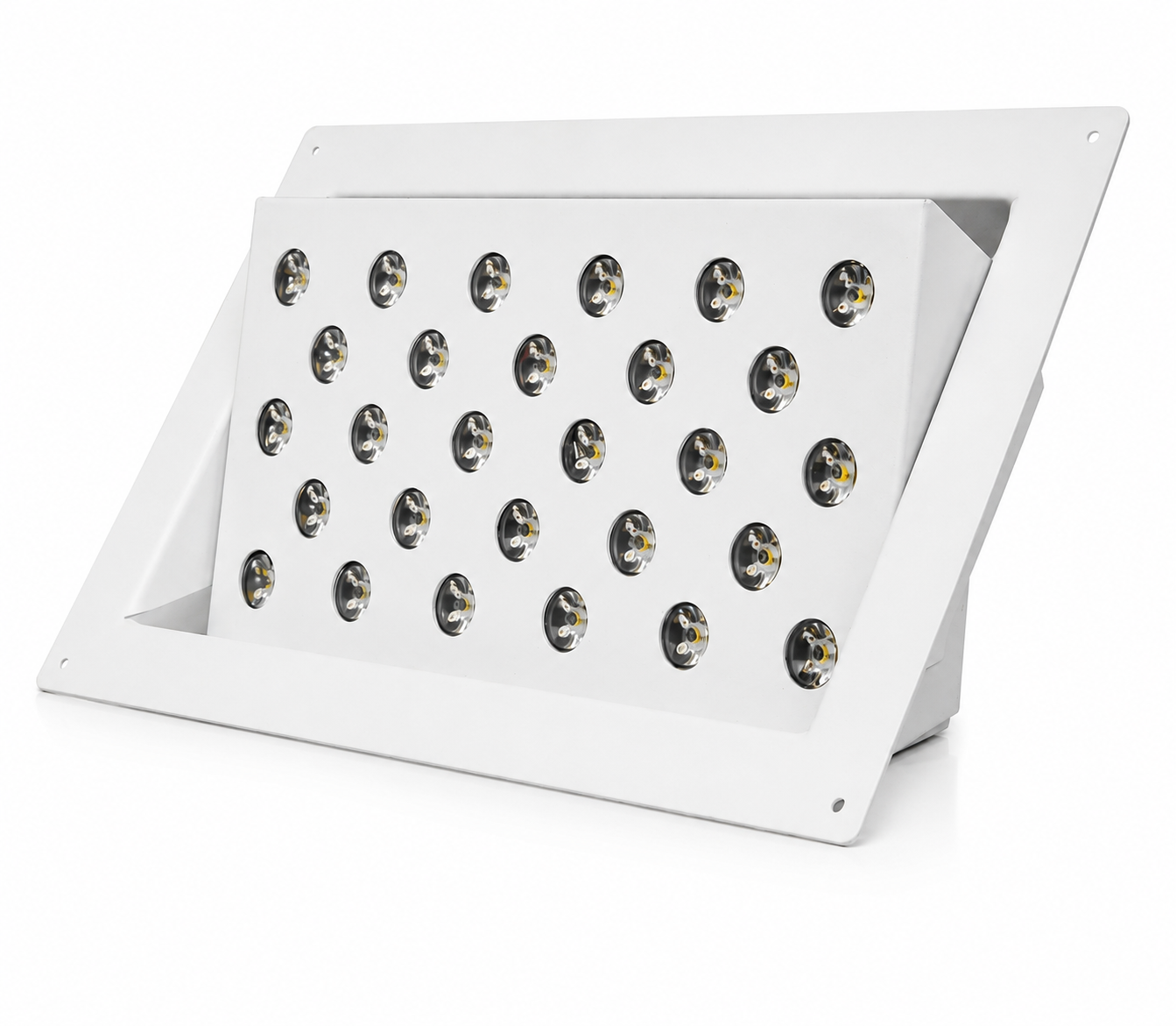 Dikdörtgen Oynar Başlıklı Kuyumcu Led Spot 50W 28 Lens Sıva Altı 3000K + 6000K