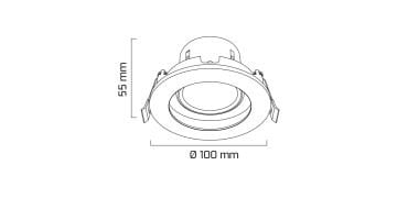 Goya 8 Watt Yuvarlak Dimlenebilir Samsung Ledli Spot Armatür GY 1741-8 3000  K (Gün Işığı) - Siyah - Beyaz - Dimli