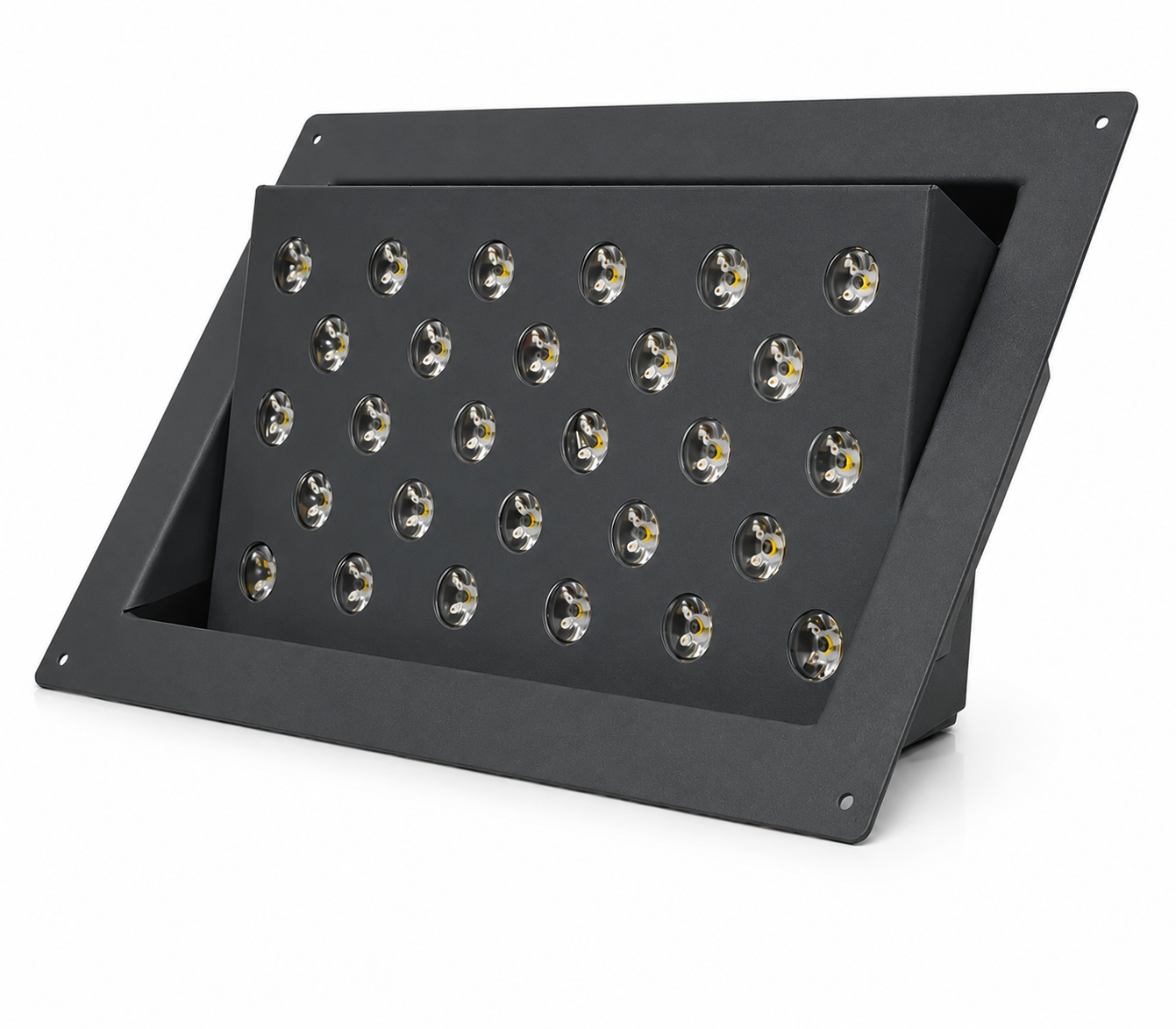 Dikdörtgen Oynar Başlıklı Kuyumcu Led Spot 50W 28 Lens Sıva Altı 3000K + 6000K Antrasit